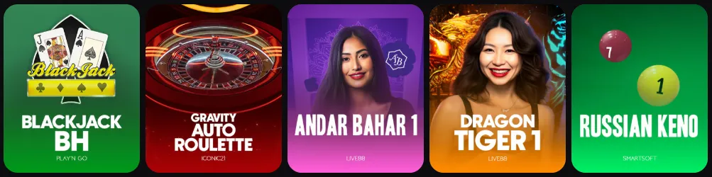 Casino Games and Betting Options